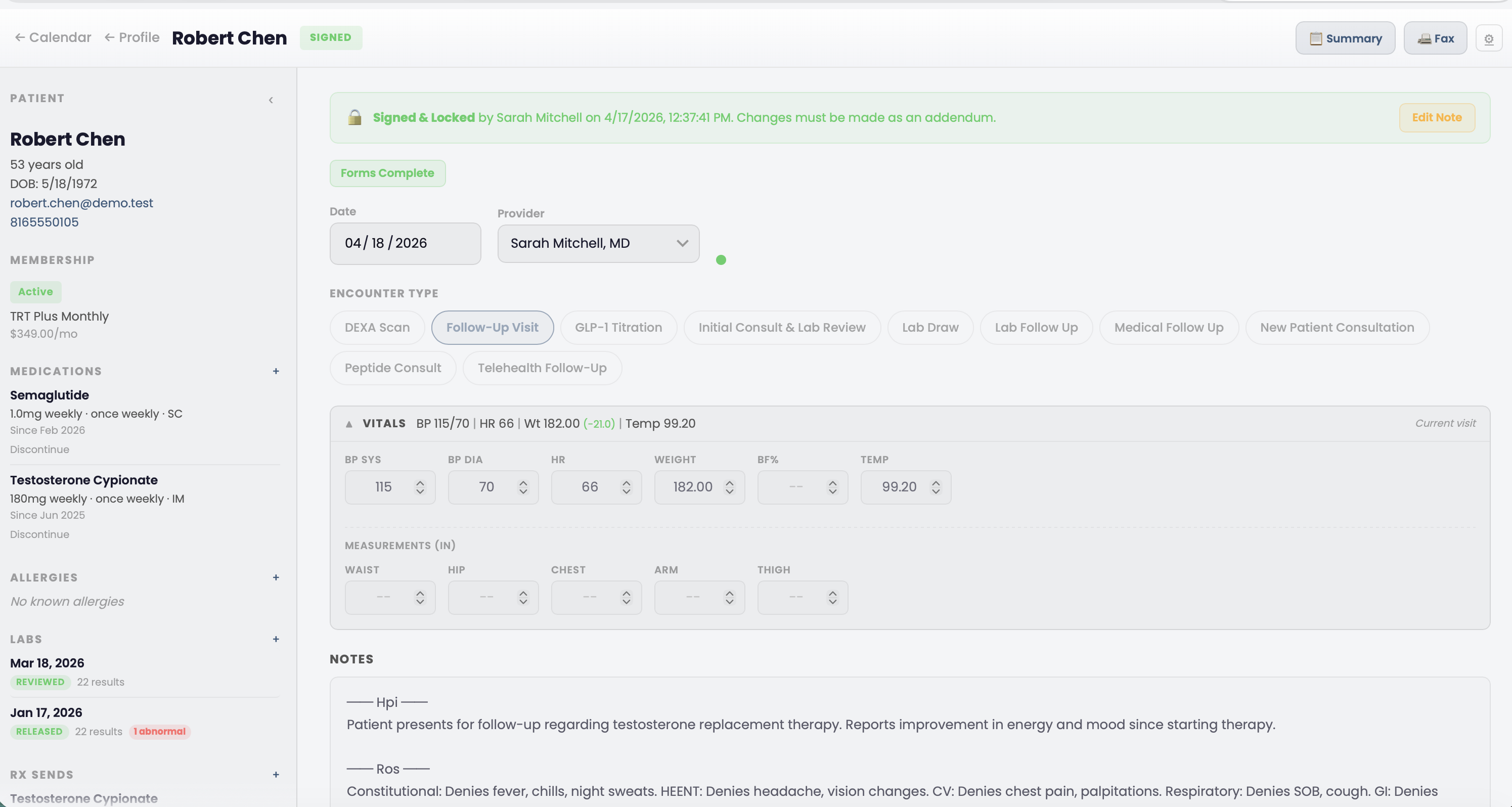 E-prescribing interface embedded in the patient chart with prescription compose view